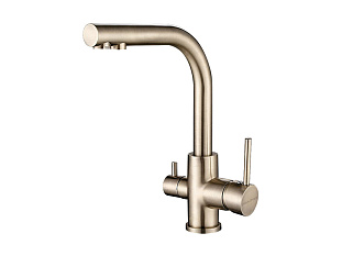 Смеситель высокий Paulmark Es213211, с питьевой водой, бронза