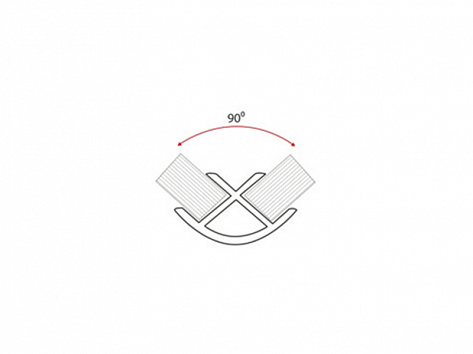 Угловое соединение для цоколя 90 H-100 мм, алюминий гладкий