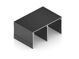 ARISTO Направляющая двухполозная верхняя, черный матовый 2,7, AS0046.VP540.BKSPC.CA/2 (AS0713.VP540.BKSPC.CJ/2)