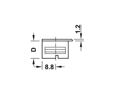 Стяжка-полкодержатель RAFIX Tab 20, простой монтаж, пластик, черный, Art. 263.09.339, HAFELE