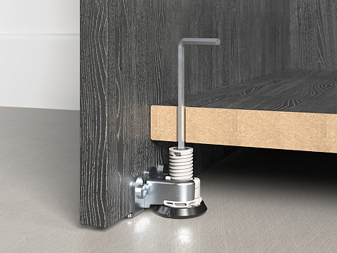 Опора мебельная INTEGRATO TECH D, со штифтами, регулировка 20 мм