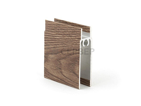 Профиль горизонтальный нижний шимо темный/дуб галифакс 2950 мм, Dorwell