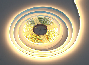 Светодиодная лента COB 320 диодов/м.п, тепл. белый 3000K, 12V, 10W/м.п., 1000 Lm/m, IP33