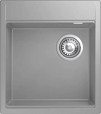 Мойка кухонная TESORO 455-R 1-чаш 450х510мм grigio metallizzato арт.TR-455-R grigio metallizzato, Rivelato