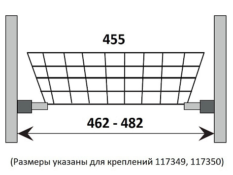 Dorwell корзина сетчатая в модуль 500мм, серый металлик, 455x470x320мм
