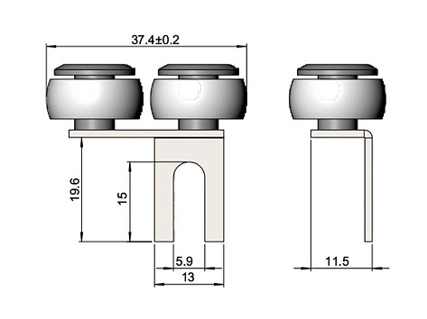 Комплект роликов для узкой алюминиевой системы Slim, премиум 09-127A/1.4/1.4