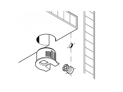 Стяжка-полкодержатель RAFIX 20, черный, пластмассовая Art. 263.10.303, HAFELE