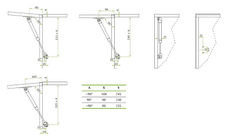 Газ-лифт 80N  Art 595K10060803000, FGV