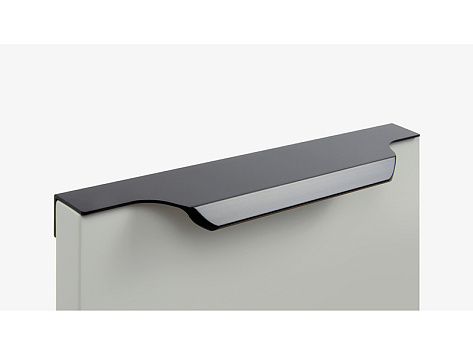 Ручка мебельная, торцевая TERA RT111BL.1/128/200, 200 мм, алюминий, черный, Boyard