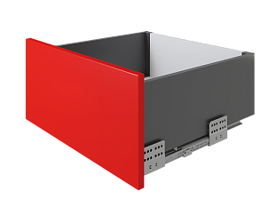 Комплект ящика с прямыми боковинами СТАРТ PUSH+SOFT высокий, 167мм, графит, SB40GRPH.1/350, Boyard