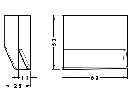 Накладка для навеса 704/801, светло-коричневая, правая, 801.00.35.00.DX, CAMAR