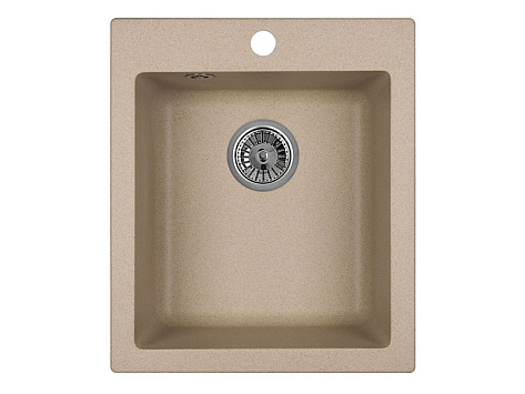 Мойка кухонная Granula 4201, 415х490х195мм, ПЕСОК, искусственный камень, в комплекте