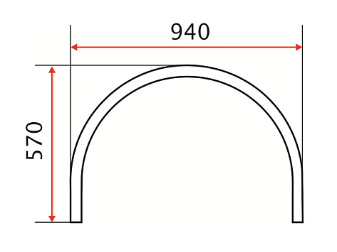 Полукруг 960мм, 4044.CR (JK23), Россия