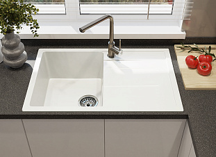 Мойка кухонная Granfest GF - Q780L, 770х495х200мм, иней, искусственный камень, в комплекте