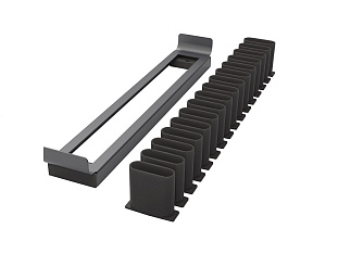 Держатель для галстуков и ремней фасадный лев/прав 450 мм, Конеро, D 475 мм, цвет ЧЕРНЫЙ Art. 2383847021, Kessebohmer