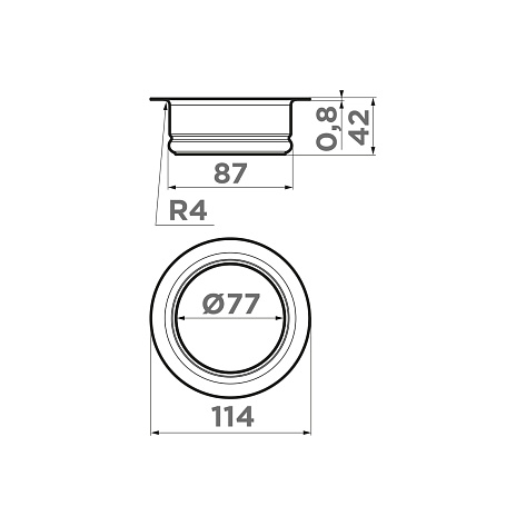 Сменная горловина для измельчителя Nagare Slim NA-02 LG
