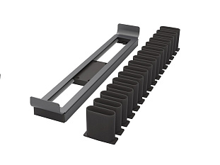 Держатель для галстуков и ремней на боковину лев/прав выдвижной 450 мм, Конеро, D 475 мм, цвет ЧЕРНЫЙ Art. 2383797021, Kessebohmer