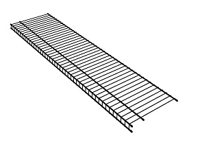Полка сетчатая 500х2500мм,черный муар