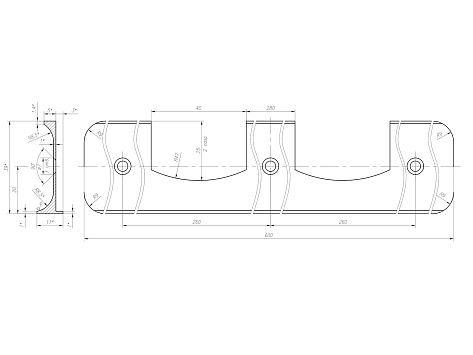 Планка хром, U-образная угловая для столешниц до 38мм, R9
