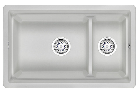 Мойка кухонная Granula KS-7304U, 730х450х195мм,Арктик, искусственный камень, в комплекте