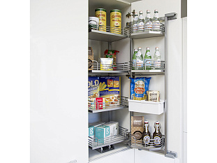 Тандем II 500 мм, высота 1700 мм, Арена КЛАССИК, 5 полок, титан, цвет дна серый, Art. 2376530102, Kessebohmer