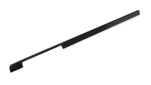 Ручка мебельная, накладная ПИРАТ, 320х3 / 1000 мм, матовый черный
