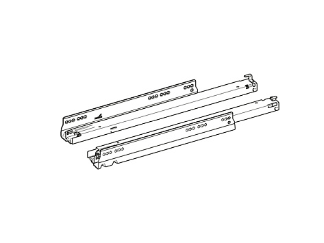 Комплект направляющих Actro YOU для AvanTech YOU и деревянных ящиков, NL500,EB21,70кг, полн. выдв.,Silent System Art. 9318216, Hettich