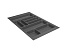 Лоток для столовых приборов OrgaTray 440 для InnoTech Atira/AvanTech YOU/ArciTech, Гл441-520xШ175-200, пластик,  антрацит, Art.9194992, Hettich