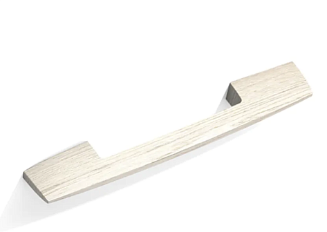 Ручка мебельная Lagom HL-003 деревянная (дуб), 256мм, белая