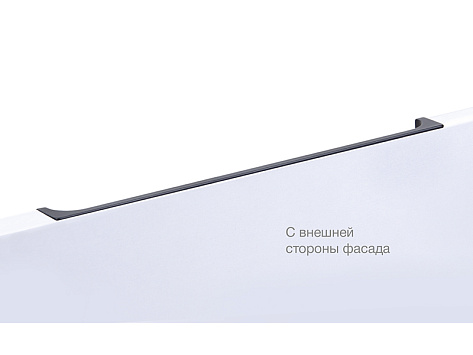 Ручка торцевая, врезная EVA RT020BL.1/000/200, 128 / 200 мм, черный, Boyard