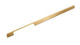 Ручка мебельная, накладная ПИРАТ, 320х3 / 1000 мм, матовое брашированное золото