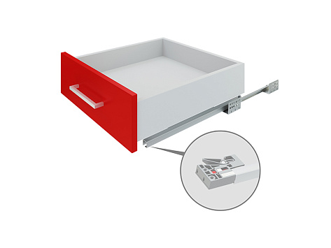 Скрытые направляющие для ящиков частичного выдвижения 500мм с доводчиком, B-Slide DB7772Zn/500, Boyard