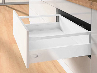 Комплект ящика InnoTech Atira 144х420 белый, с релингом, полн. выдв., Push to Open, Art. 9245433, Hettich