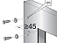 Набор крепежных винтов для алюминевых рамок, ФриСпейс Форте, (4 шт),  никель Art. 2723750007, Kessebohmer