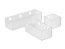 Комплект контейнеров Banio для ящиков, прозрачный пластик, белый, Art.9153388, Hettich