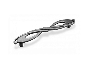 Ручка мебельная, скоба FS-140, 128 мм, старое серебро, Валмакс