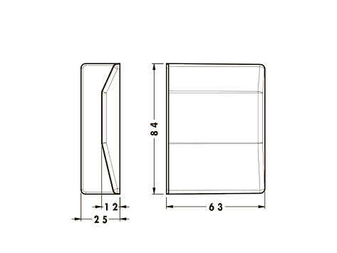Накладка для навеса 807, белая (пласт), правая, 807.00.01.00.DX, CAMAR
