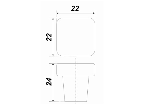 Ручка мебельная, кнопка GASPAR RC022CP.4, хром, Boyard
