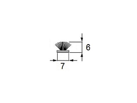 Буферная лента (шлегель) 7х6мм с клеем, чёрная (моноколор) 4P (6х250)