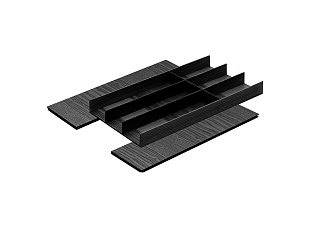 Лоток для ящика ФайнЛайн Линик 400-450 мм, глубина 500 мм, 1 шт, цвет ясень черный, ROCKENHAUSEN, Art. 92010368, Kessebohmer