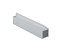Профиль квадратный алюминиевый для полок из стекла, 4200 мм, серебро браш, Алюмформ