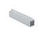 Профиль квадратный алюминиевый для полок из стекла, 4200 мм, серебро браш, Алюмформ