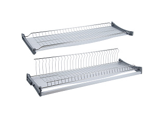 Сушилка для посуды в модуль 900 мм, L-образный нижний ярус, нерж. сталь, для ДСП 16 мм, GLORIA SU16/900, Boyard