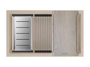 Мойка Paulmark гранит LUMI-MULTI SINK 74 UNI, латте, 740х450мм