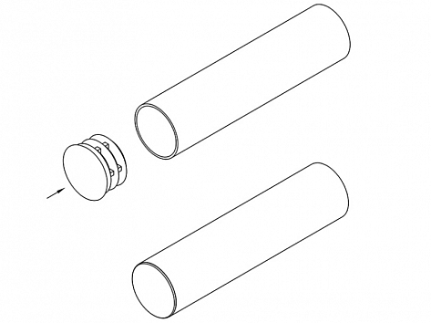 Заглушка для трубы d=25mm, R-17 (JK 8), пластик, хром