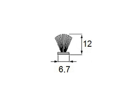 Буферная лента (шлегель) 6,7х12мм с клеем, серая 3P (4х250)