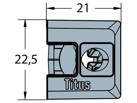 Стяжка-полкодержатель SYSTEM 6 Gen2 Side-entry, темно-серый, Art. 006973-383-001, Titus