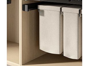 Конеро Комплект Мешок для белья на раме WхD 760-820x320, мешок широкий 1 шт; мешок узкий 1 шт;, черный Art. 5397077021, Kessebohmer