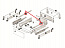 Продольный релинг для ящика InnoTech Atira, длина 420 мм, левый, белый, Art.9194542, глубина 450мм, Hettich