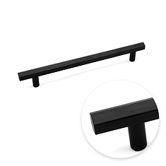 Ручка мебельная, скоба PENCIL, 160 мм, чёрный матовый, Gamet